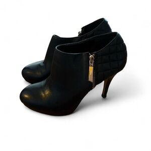 Vince Camuto Black Quilted Ankle Booties
